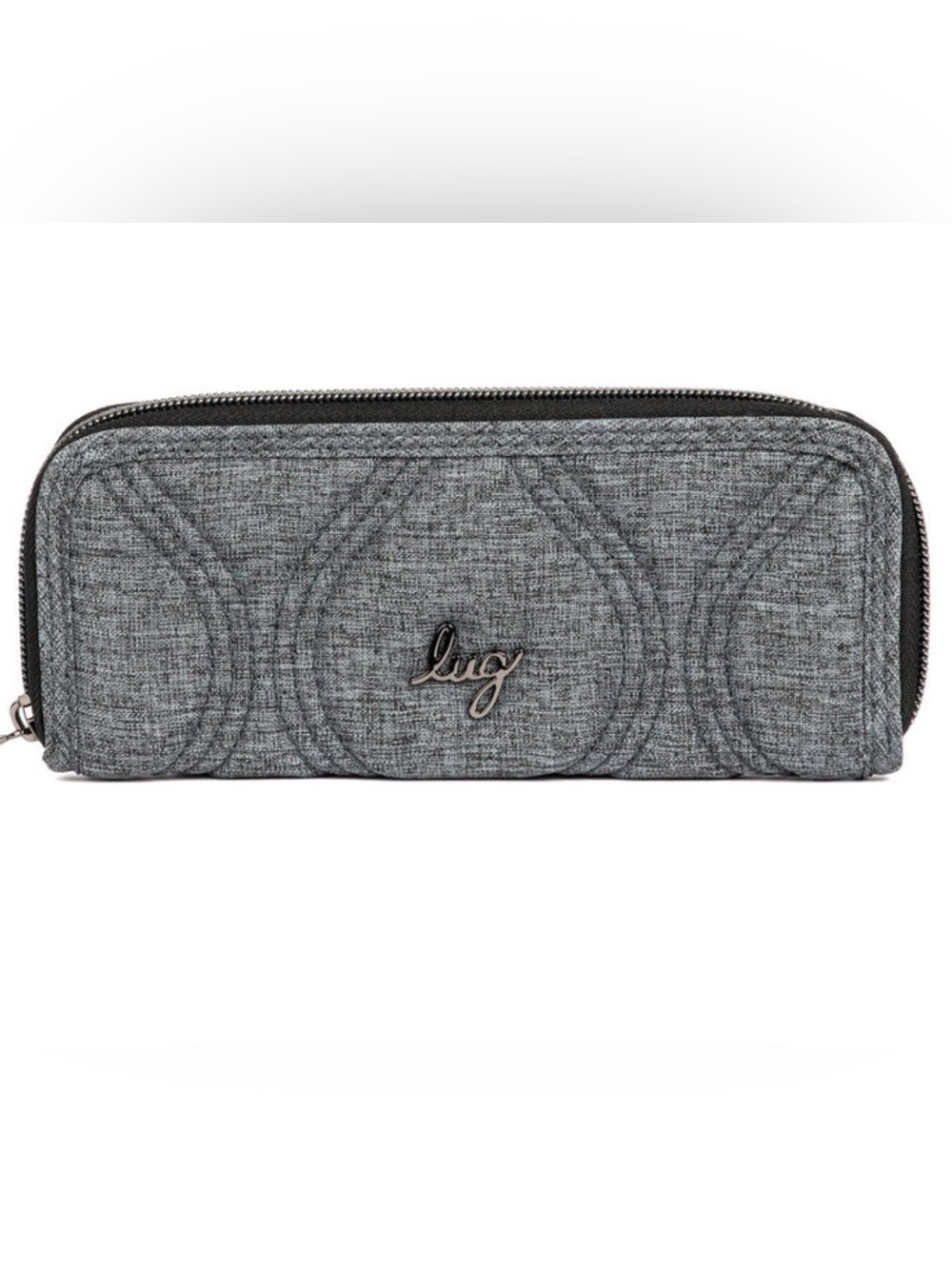 lug Gray Quilted Zip-Around Wallet